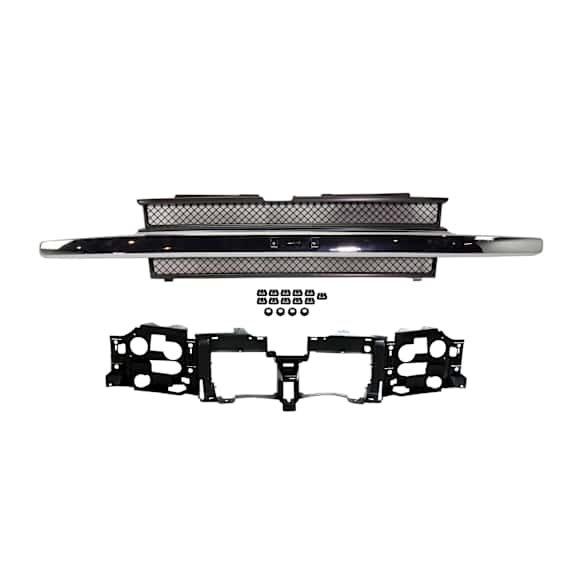 2007 Chevrolet Trailblazer SS - 2-Piece Kit Grille, Painted Black,  Includes (1) Grille and (1) Header Panel
