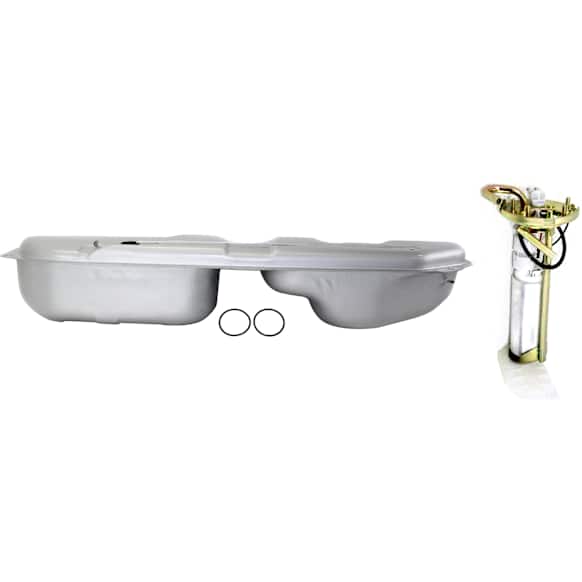2-Piece Kit Galvanized Steel Fuel Tank, 16.6 gallons / 63 liters, Includes (1) Fuel Tank and (1) Fuel Pump