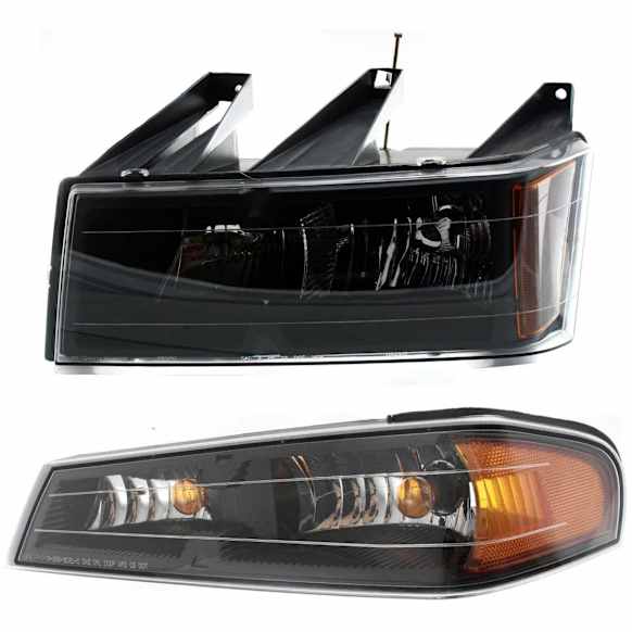 2-Piece Kit Driver Side Halogen Headlight, With bulb(s), OE Replacement, Includes (1) Headlight and (1) Corner Light