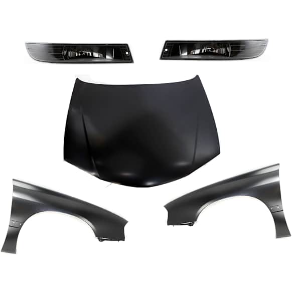 2000 Chevrolet Impala - 5-Piece Kit Factory Style Hood, Steel, Primed,  Includes (2) Fender, (2) Fog Light, and (1) Hood