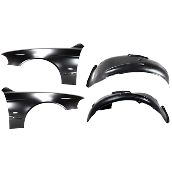 2001-2003 BMW 525i - 4-Piece Kit, Front, Driver and Passenger Side Fender, Includes (2) Fender and (2) Fender Liner