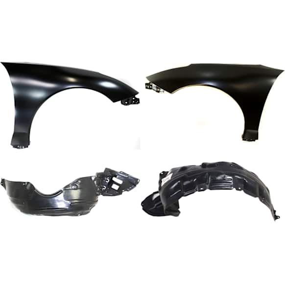 2000-2005 Toyota Celica - 4-Piece Kit, Front, Driver and Passenger Side Fender, Includes (2) Fender and (2) Fender Liner