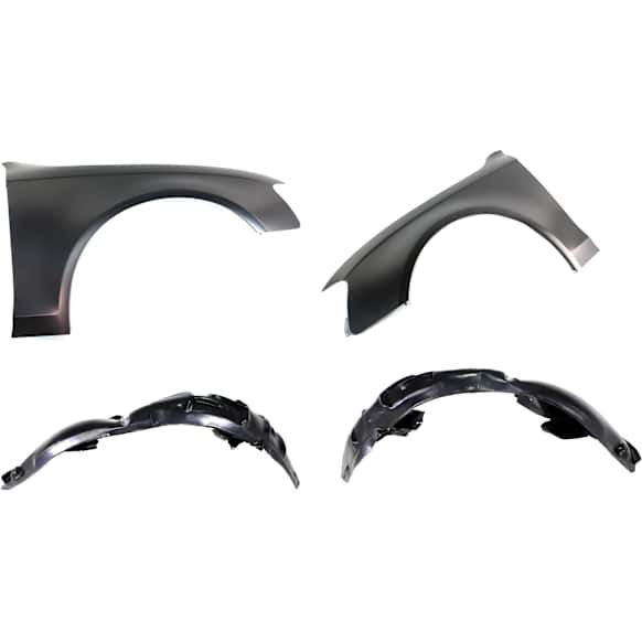 4-Piece Kit, Front, Driver and Passenger Side Fender, Includes (2) Fender and (2) Fender Liner