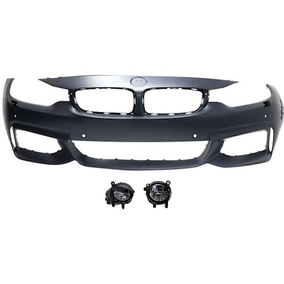3-Piece Kit, Front Primed Bumper Cover, CAPA Certified, Includes (1) Bumper Cover and (2) Fog Light