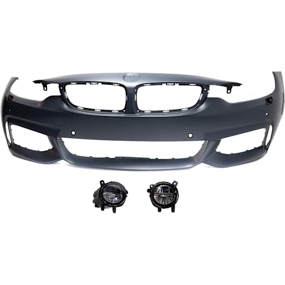 3-Piece Kit, Front Primed Bumper Cover, CAPA Certified, Includes (1) Bumper Cover and (2) Fog Light