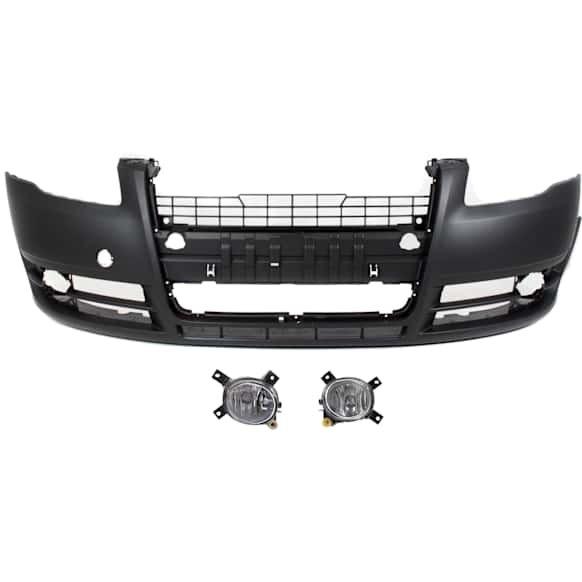 3-Piece Kit, Front Primed Bumper Cover, CAPA Certified, Includes (1) Bumper Cover and (2) Fog Light