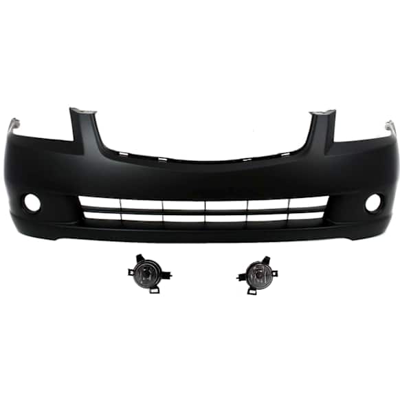 2006 Nissan Altima Base - 3-Piece Kit Front Primed Bumper Cover, Sedan, CAPA Certified Includes (1) Bumper Cover and (2) Fog Light