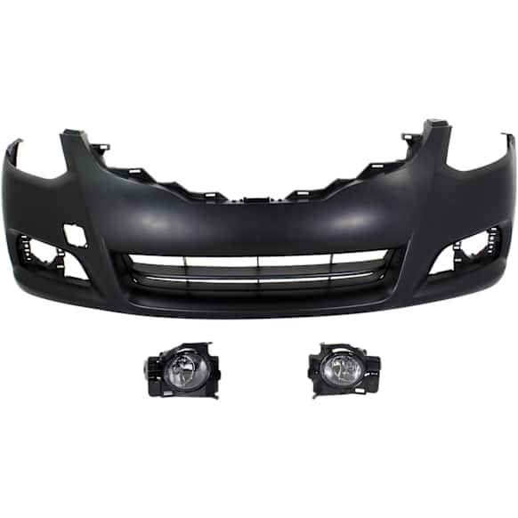 3-Piece Kit, Front Primed Bumper Cover, Coupe, Includes (1) Bumper Cover and (2) Fog Light