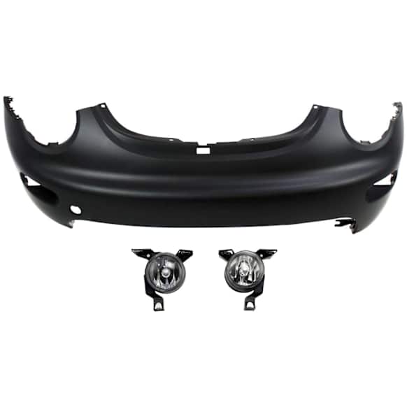 3-Piece Kit, Front Primed Bumper Cover, Includes (1) Bumper Cover and (2) Fog Light