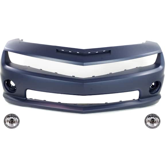 3-Piece Kit, Front Primed Bumper Cover, Includes (1) Bumper Cover and (2) Fog Light