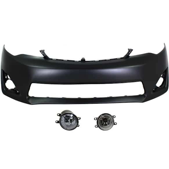 3-Piece Kit, Front Primed Bumper Cover, CAPA Certified, Includes (1) Bumper Cover and (2) Fog Light