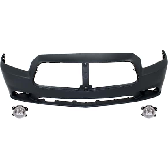 3-Piece Kit, Front Primed Bumper Cover, For Models With Adaptive Cruise Control, Includes (1) Bumper Cover and (2) Fog Light