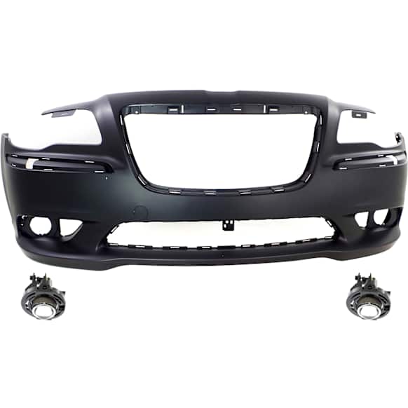 2012 Chrysler 300 S - 3-Piece Kit Front Primed Bumper Cover, For Models Without Adaptive Cruise Control, CAPA Certified Includes (1) Bumper Cover and (2) Fog Light