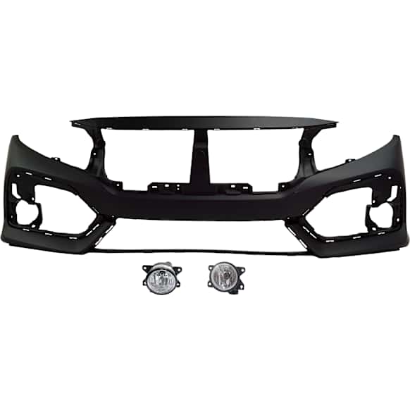 3-Piece Kit, Front Primed Bumper Cover, CAPA Certified, Includes (1) Bumper Cover and (2) Fog Light