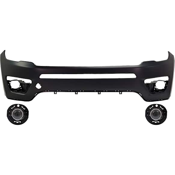 3-Piece Kit, Front, Upper Primed Bumper Cover, For Models Without Upland Appearance Package, Includes (1) Bumper Cover and (2) Fog Light
