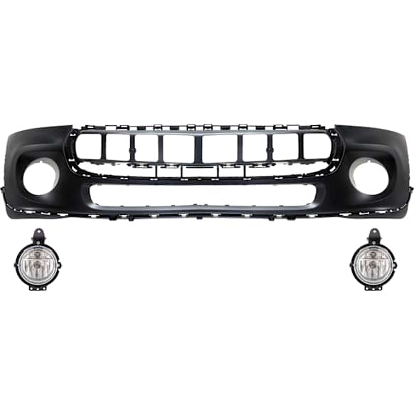 3-Piece Kit, Front Primed Bumper Cover, Hatchback, For Models Without John Cooper Works Package, Includes (1) Bumper Cover and (2) Fog Light
