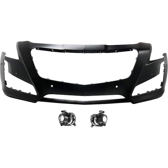 3-Piece Kit, Front Primed Bumper Cover, For Models Without Pre-Collision System, Includes (1) Bumper Cover and (2) Fog Light