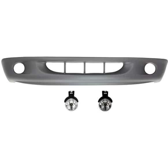 2000 Dodge Dakota - 3-Piece Kit Front, Lower Textured Bumper Cover, For Models With 2-Piece Bumper, Includes (1) Bumper Cover and (2) Fog Light