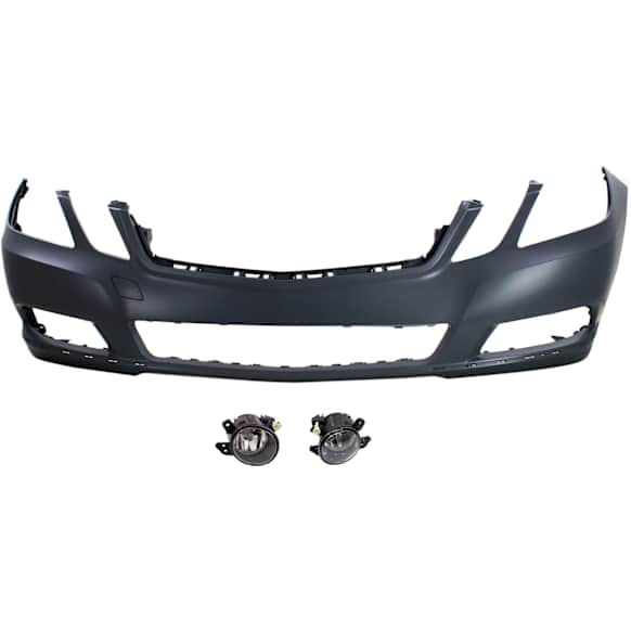 3-Piece Kit, Front Primed Bumper Cover, For Models Without AMG Styling Package, Headlight Washer and Parktronic Sensor, Includes (1) Bumper Cover and (2) Fog Light