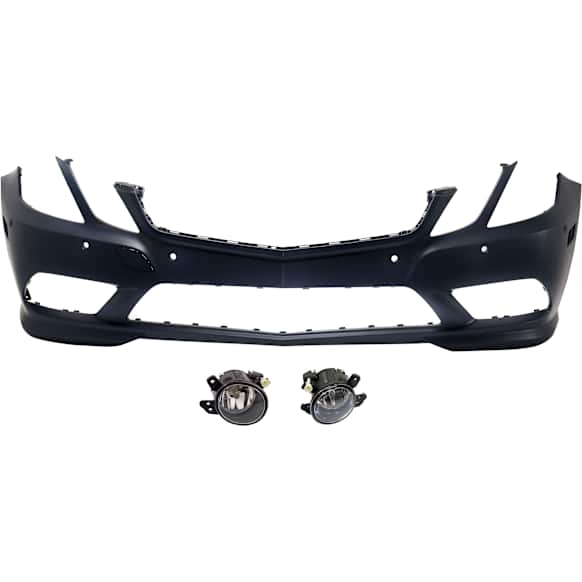 3-Piece Kit, Front Primed Bumper Cover, Includes (1) Bumper Cover and (2) Fog Light