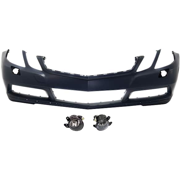 3-Piece Kit, Front Primed Bumper Cover, Includes (1) Bumper Cover and (2) Fog Light