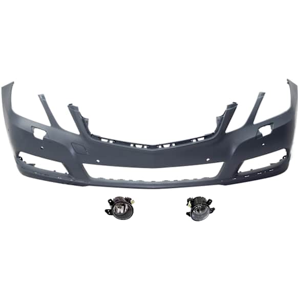 3-Piece Kit, Front Primed Bumper Cover, Includes (1) Bumper Cover and (2) Fog Light