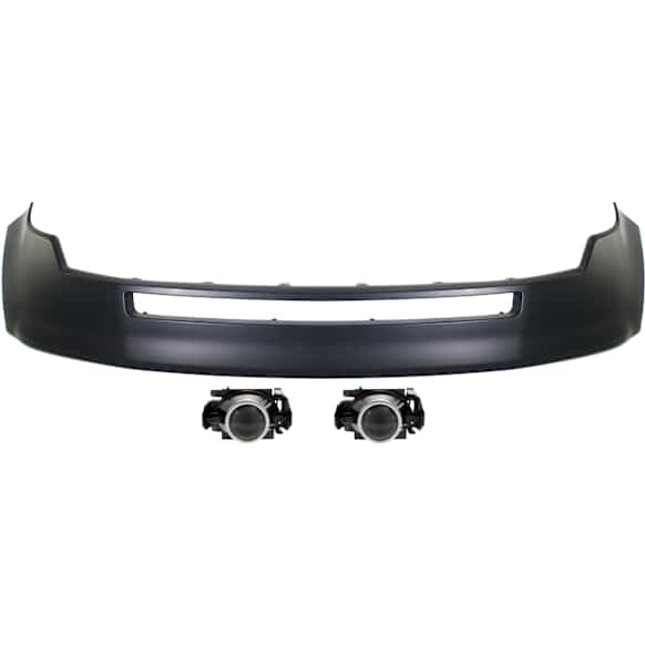 3-Piece Kit Front, Upper Primed Bumper Cover, Includes (1) Bumper Cover and (2) Fog Light