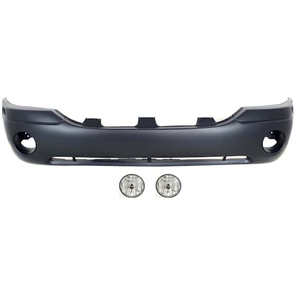 3-Piece Kit Front Primed Bumper Cover, Includes (1) Bumper Cover and (2) Fog Light