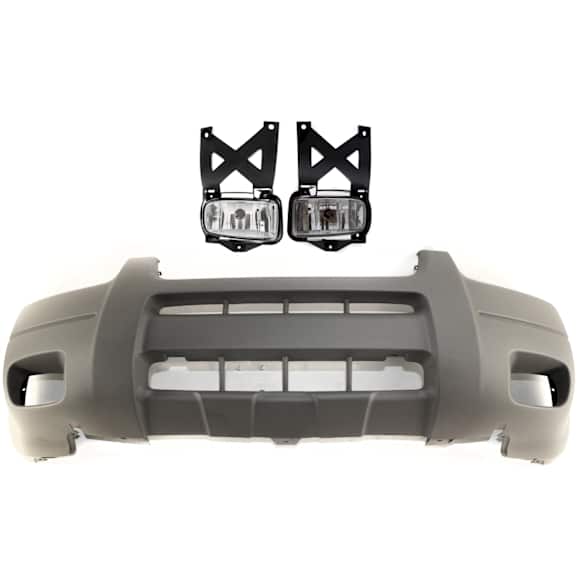3-Piece Kit Front Textured Bumper Cover, Includes (1) Bumper Cover and (2) Fog Light