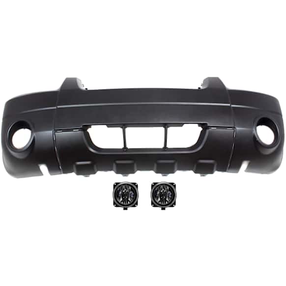 3-Piece Kit Front Textured Bumper Cover, Includes (1) Bumper Cover and (2) Fog Light