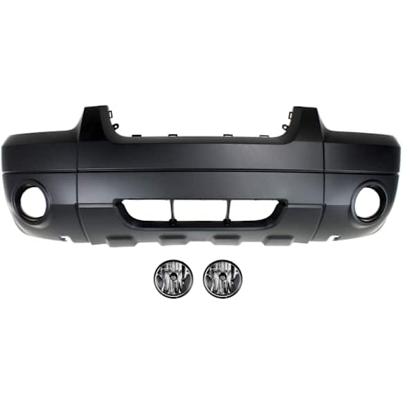 3-Piece Kit Front Primed Bumper Cover, Includes (1) Bumper Cover and (2) Fog Light