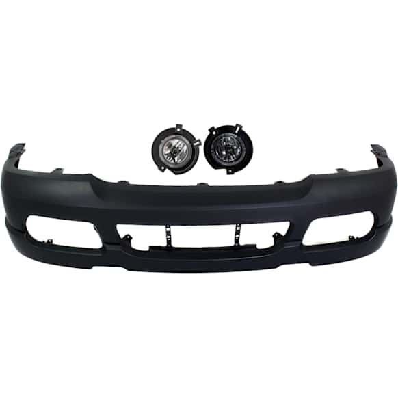 3-Piece Kit Front Primed Bumper Cover, Includes (1) Bumper Cover and (2) Fog Light