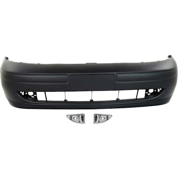 3-Piece Kit Front Primed Bumper Cover, Includes (1) Bumper Cover and (2) Fog Light