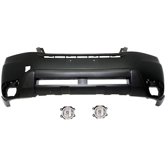 3-Piece Kit Front Primed Bumper Cover, Includes (1) Bumper Cover and (2) Fog Light