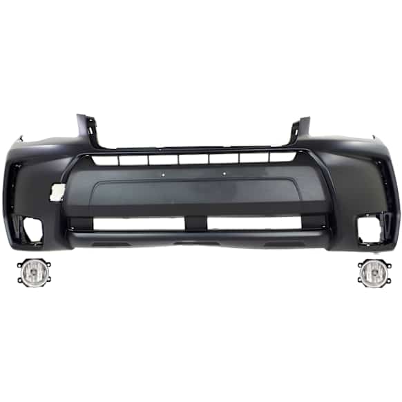 3-Piece Kit, Front Primed Bumper Cover, CAPA Certified, Includes (1) Bumper Cover and (2) Fog Light