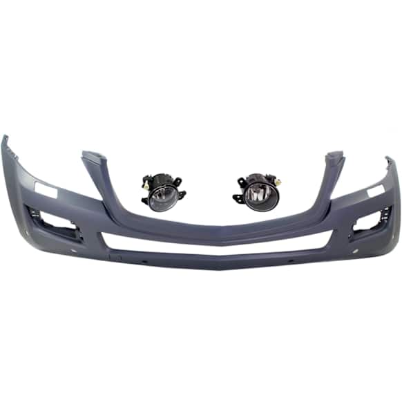 3-Piece Kit Front Primed Bumper Cover, For Models With Curve Lighting, Includes (1) Bumper Cover and (2) Fog Light