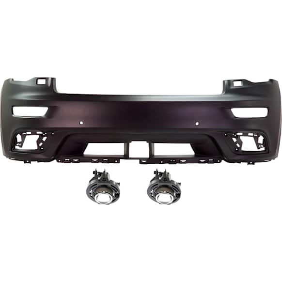 2018 Jeep Grand Cherokee - 3-Piece Kit Front, Upper Primed Bumper Cover, For Models Without Advance Park Assist and Tow Hook Holes, Includes (1) Bumper Cover and (2) Fog Light