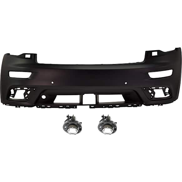 3-Piece Kit Front, Upper Textured Bumper Cover, For Models With Tow Hook Holes, Includes (1) Bumper Cover and (2) Fog Light