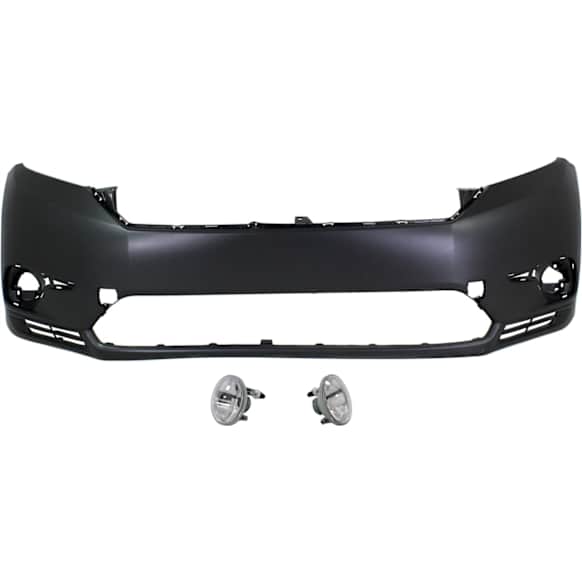3-Piece Kit Front Primed Bumper Cover, CAPA Certified, Includes (1) Bumper Cover and (2) Fog Light