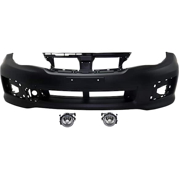 3-Piece Kit, Front Primed Bumper Cover, Includes (1) Bumper Cover and (2) Fog Light