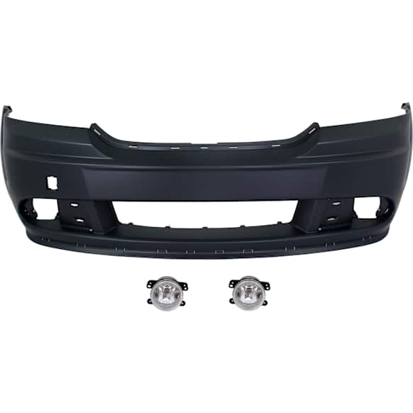 3-Piece Kit Front Primed Bumper Cover, Includes (1) Bumper Cover and (2) Fog Light