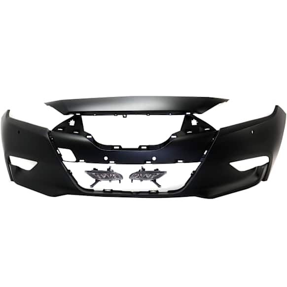 2016-2018 Nissan Maxima - 3-Piece Kit Front Primed Bumper Cover, CAPA Certified, Includes (1) Bumper Cover and (2) Fog Light
