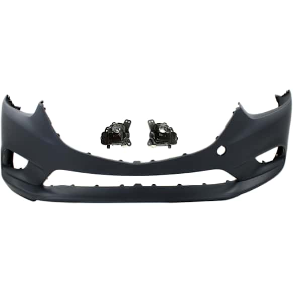 3-Piece Kit Front Primed Bumper Cover, Includes (1) Bumper Cover and (2) Fog Light