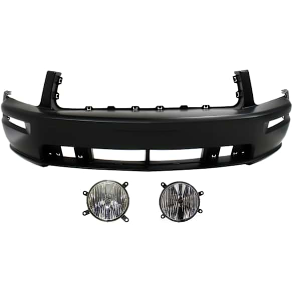 3-Piece Kit Front Primed Bumper Cover, For Models Without California Special Package, Includes (1) Bumper Cover and (2) Fog Light
