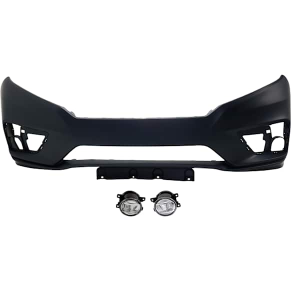 3-Piece Kit Front Primed Bumper Cover, Includes (1) Bumper Cover and (2) Fog Light
