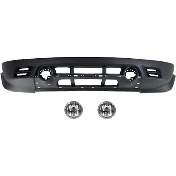 2011-2017 Jeep Patriot - 3-Piece Kit Front, Lower Textured Bumper Cover, For Models with Chrome Trim, CAPA Certified, Includes (1) Bumper Cover and (2) Fog Light