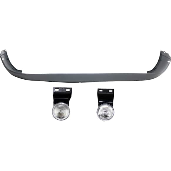 3-Piece Kit Front, Lower Unprimed Bumper Cover, Includes (1) Bumper Cover and (2) Fog Light