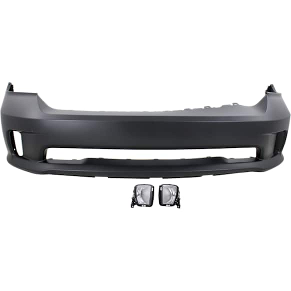3-Piece Kit Front Primed Bumper Cover, Includes (1) Bumper Cover and (2) Fog Light
