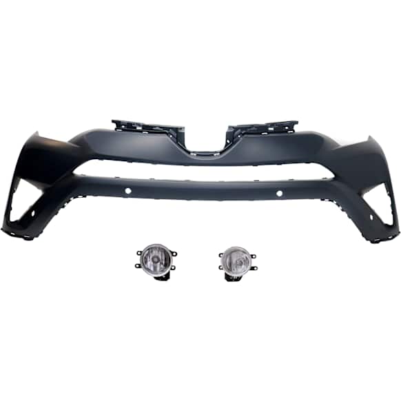 3-Piece Kit Front Primed Bumper Cover, Japan or North America Built Vehicle, CAPA Certified, Includes (1) Bumper Cover and (2) Fog Light