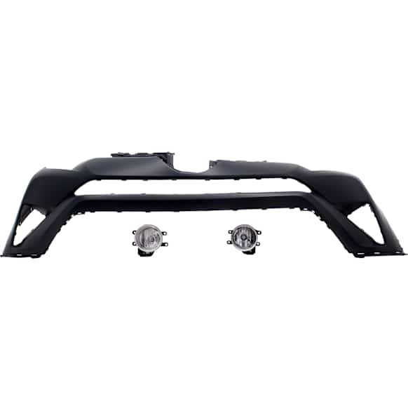 3-Piece Kit Front Primed Bumper Cover, Japan or North America Built Vehicle, Includes (1) Bumper Cover and (2) Fog Light